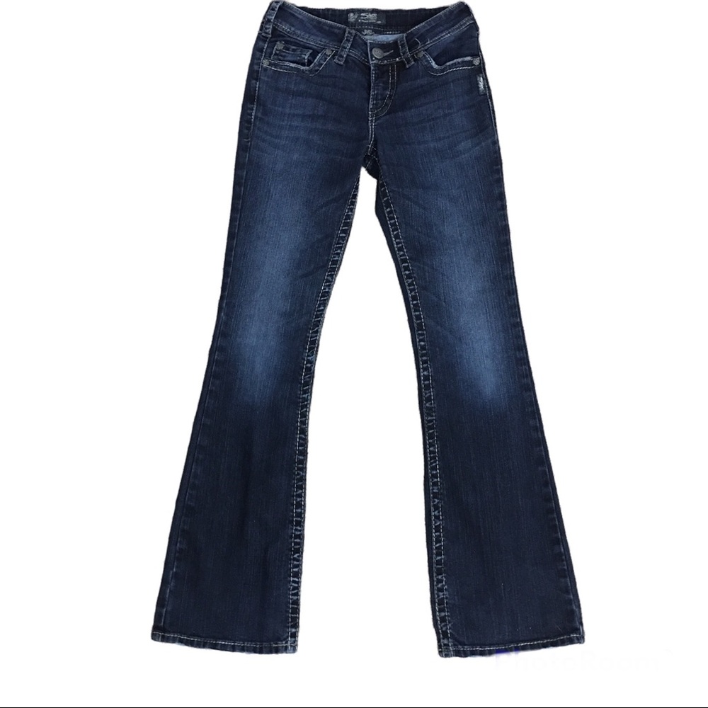 Silver Jeans Suki Low Rise Dark Wash Bootcut Jeans Size 26 - Picture 3 of 8